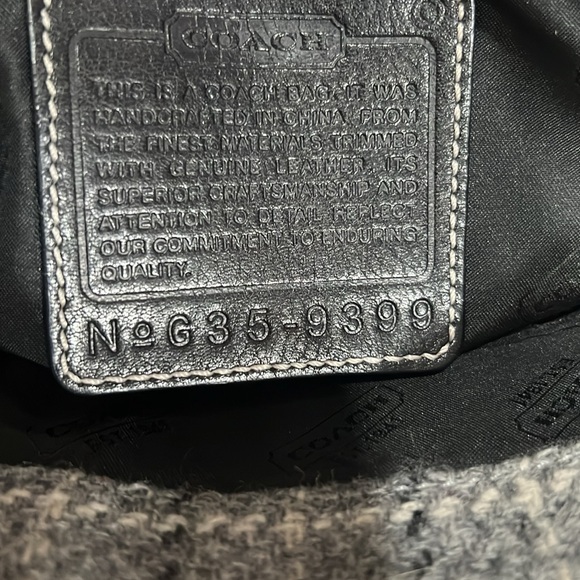 Coach Hampton Wool & Leather Tote - Picture 7 of 9